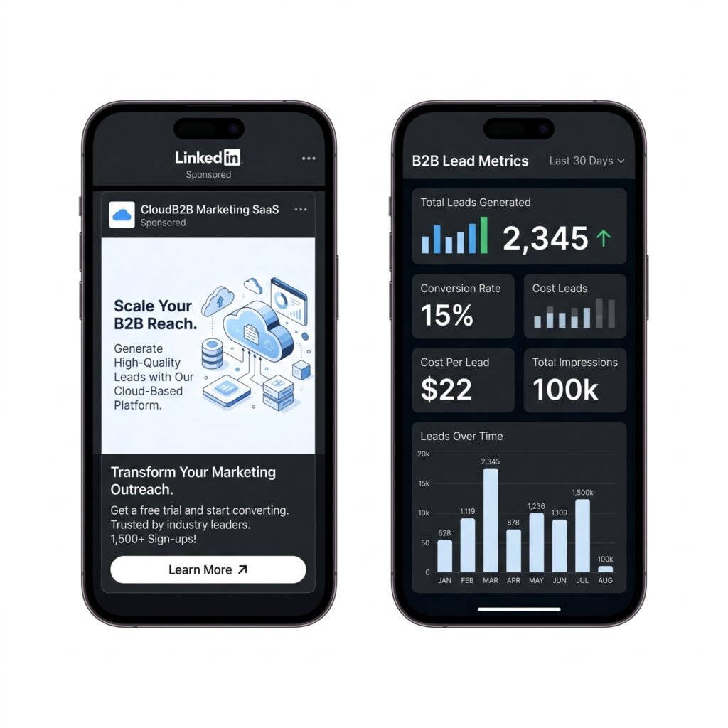 LinkedIn Ads Live campaign result by Ali Faraz