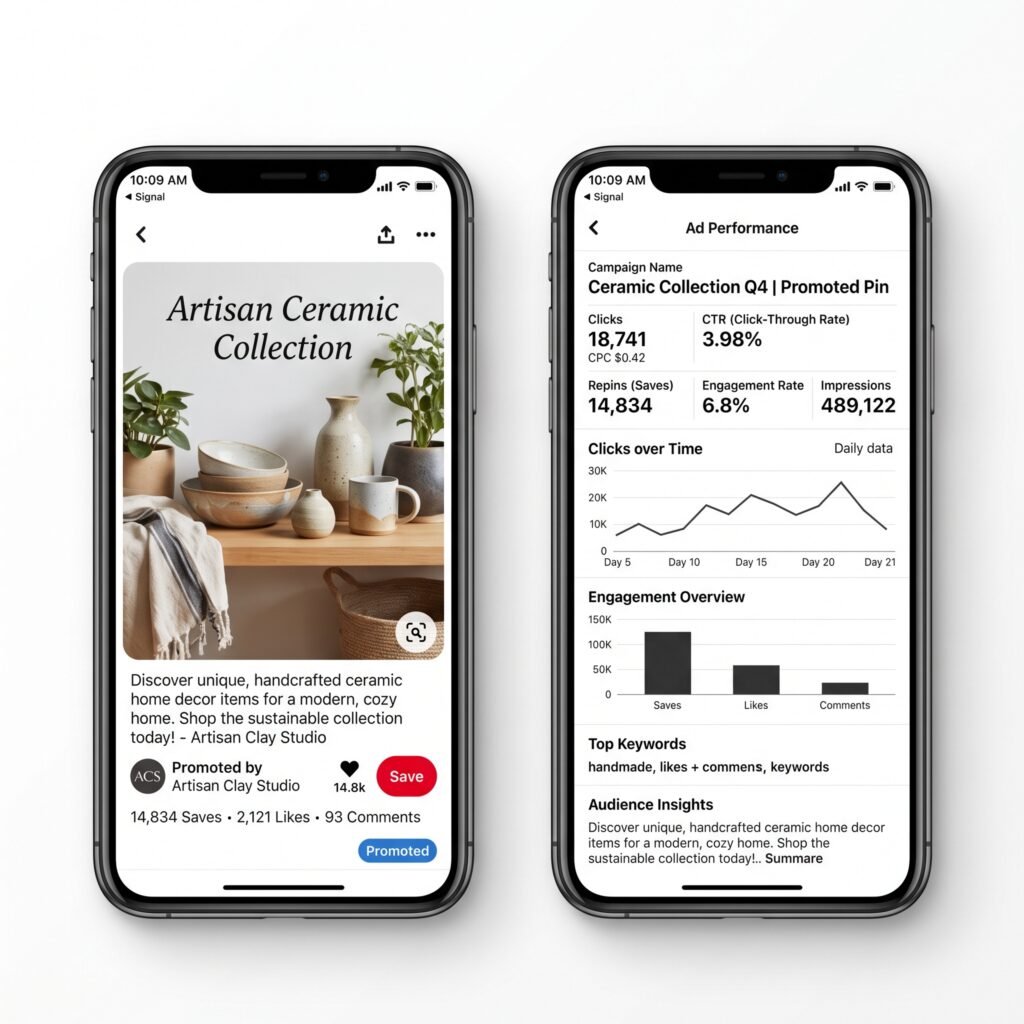Pinterest Ads Live campaign result by Ali Faraz