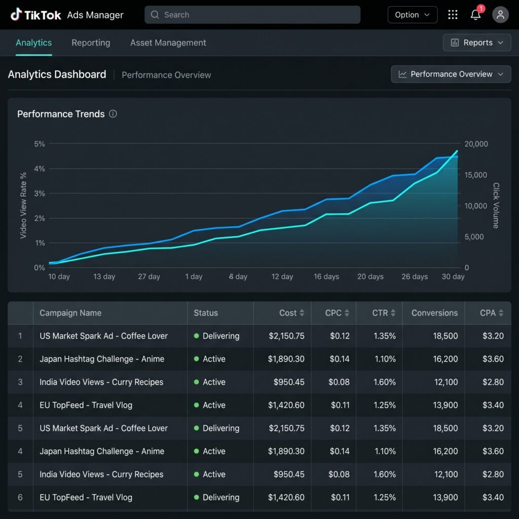 TikTok Ads Manager Live Results Image-social media marketing case studies