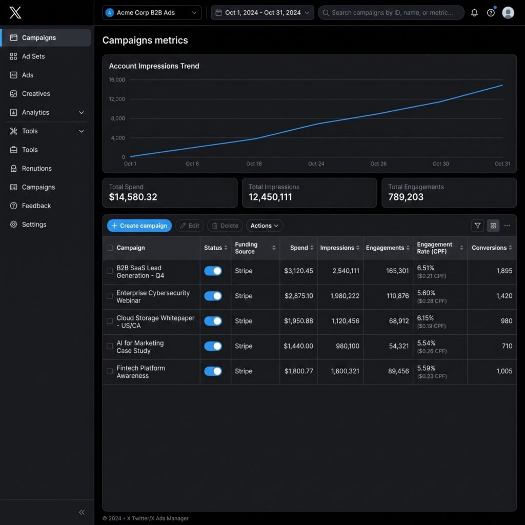 Twitter Ads Manager Live Results Image-social media marketing case studies