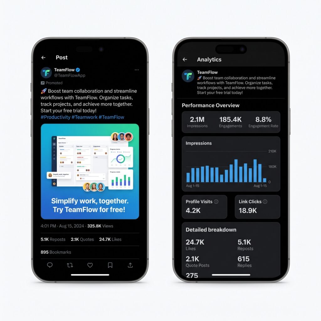 X (Twitter) Ads Live campaign result by Ali Faraz